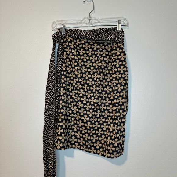 Ba&Sh Wrap Carmen Black Side Tie Floral Boho Casual Skirt Sz XS - Picture 5 of 6